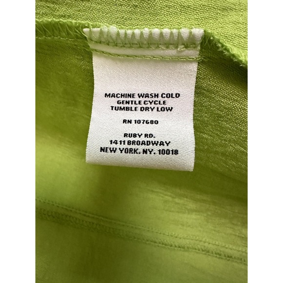 Ruby Rd Petite Button Up Women's Blazer Lime Green Metallic Size 8P‎ - Picture 6 of 7